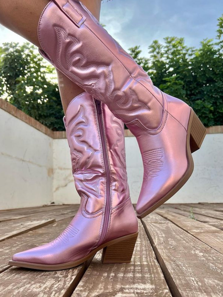 GLINTA – Metallic Cowboylaarzen met Country Flair
