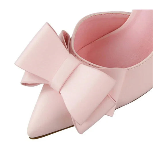 MAELLE | Chique pumps met strikdetail en puntige neus