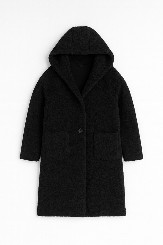 Sari Dames Trenchcoat | Luxe Teddy Stof, Met Capuchon 1