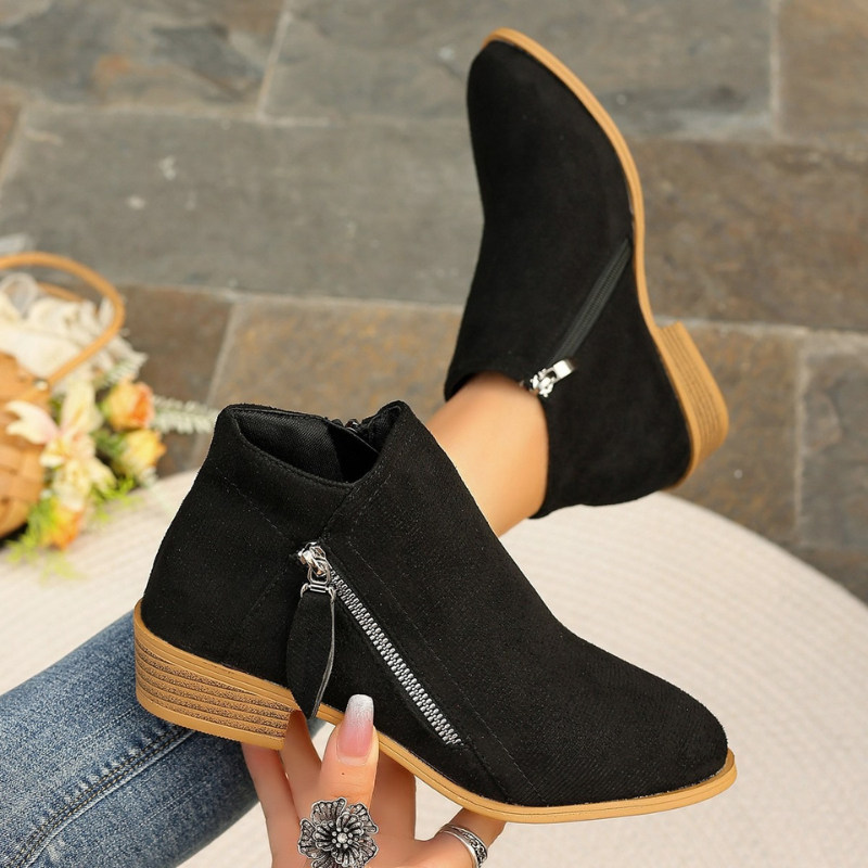 Tati Dames Enkellaarzen | Blokhak, Tijdloos Design 0