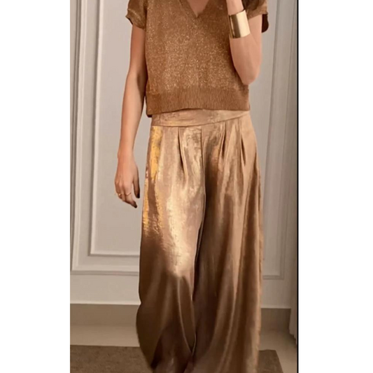 Élise | Elegante Dames Set van Top en Hoge Taille Broek