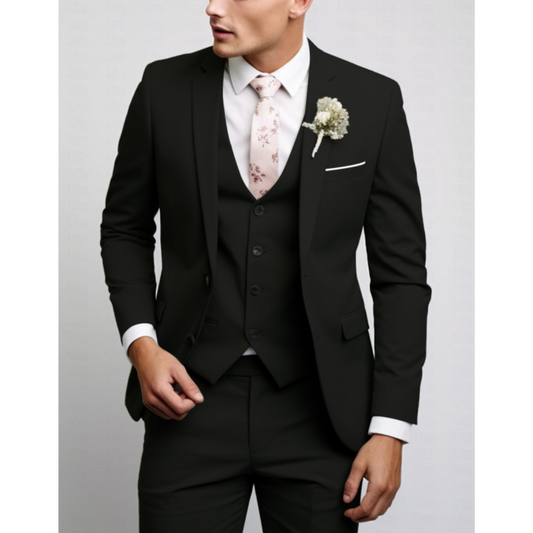Slim Fit 3-delige Huwelijksgast Pak voor Heren | Formeel & Modern