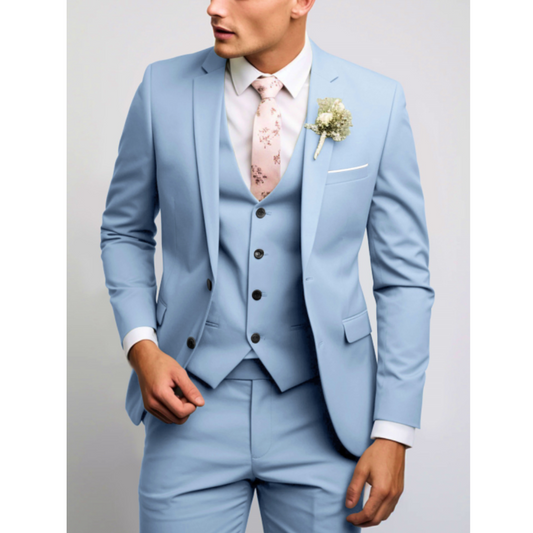 Slim Fit 3-delige Huwelijksgast Pak voor Heren | Formeel & Modern