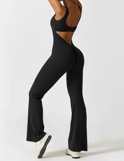 Elena Jumpsuit | Flared Fit | V-Back Design | Shaping & Comfort | Trendy Must-Have