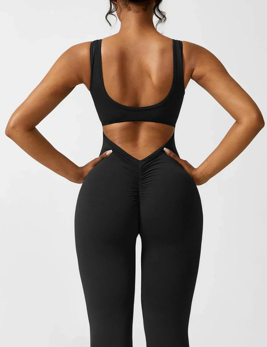 Elena Jumpsuit | Flared Fit | V-Back Design | Shaping & Comfort | Trendy Must-Have