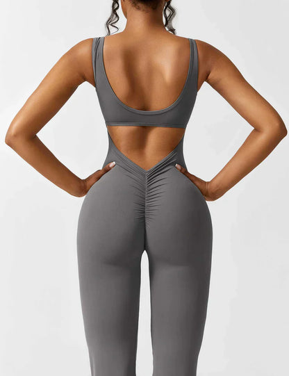 Elena Jumpsuit | Flared Fit | V-Back Design | Shaping & Comfort | Trendy Must-Have