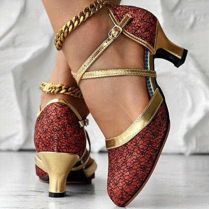 Vienna | Elegante Hakken met Buckle Straps en Glansafwerking