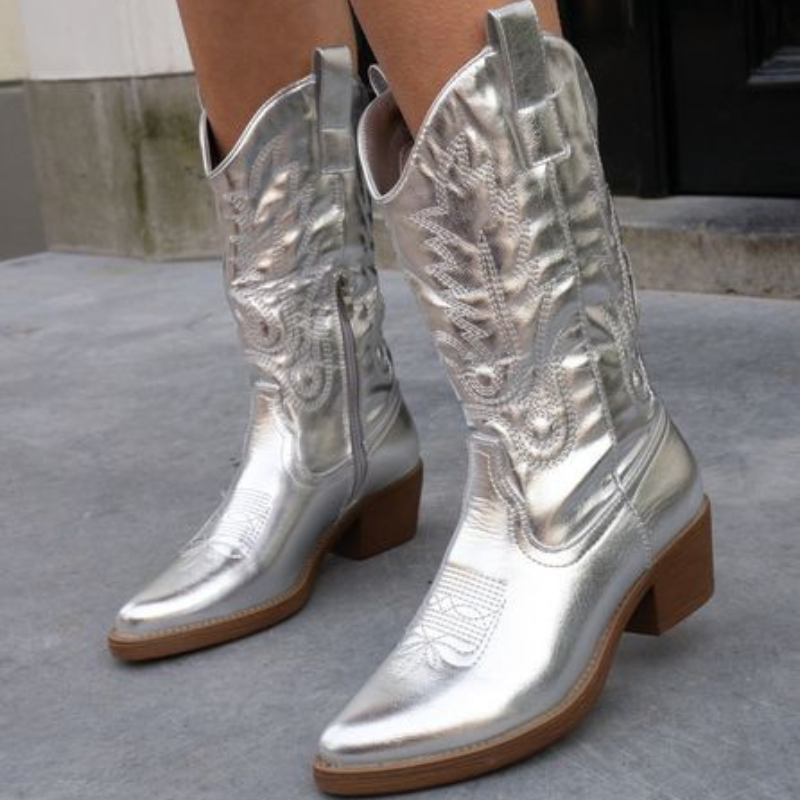 GLINTA – Metallic Cowboylaarzen met Country Flair