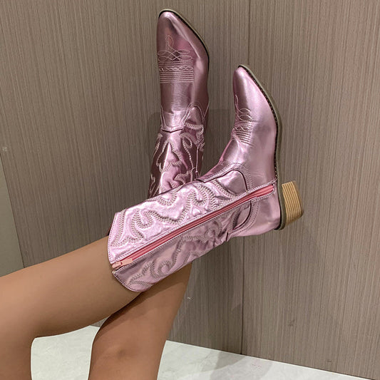 GLINTA – Metallic Cowboylaarzen met Country Flair
