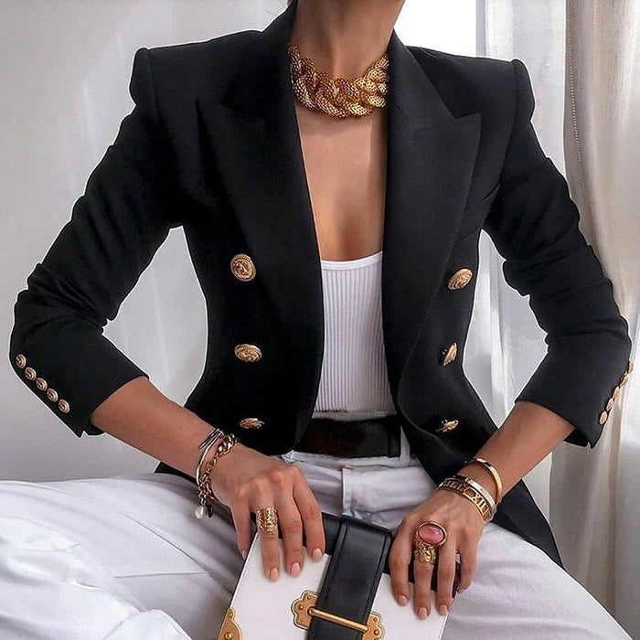 Soraya | Luxe Getailleerde Blazer met Dubbele Knopenrij